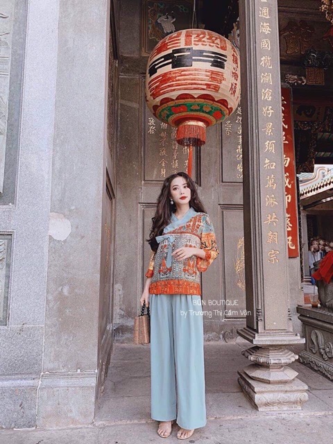 BỘ PHẬT TỬ HOẠ TIẾT CỔ CHÉO | BigBuy360 - bigbuy360.vn