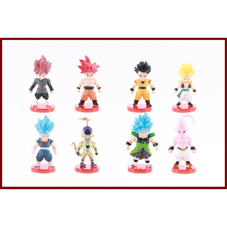 Mô hình NHÂN VẬT chibi goku mini dragon ball buu broly king vegeta super saiyan god dragonball Majin buu