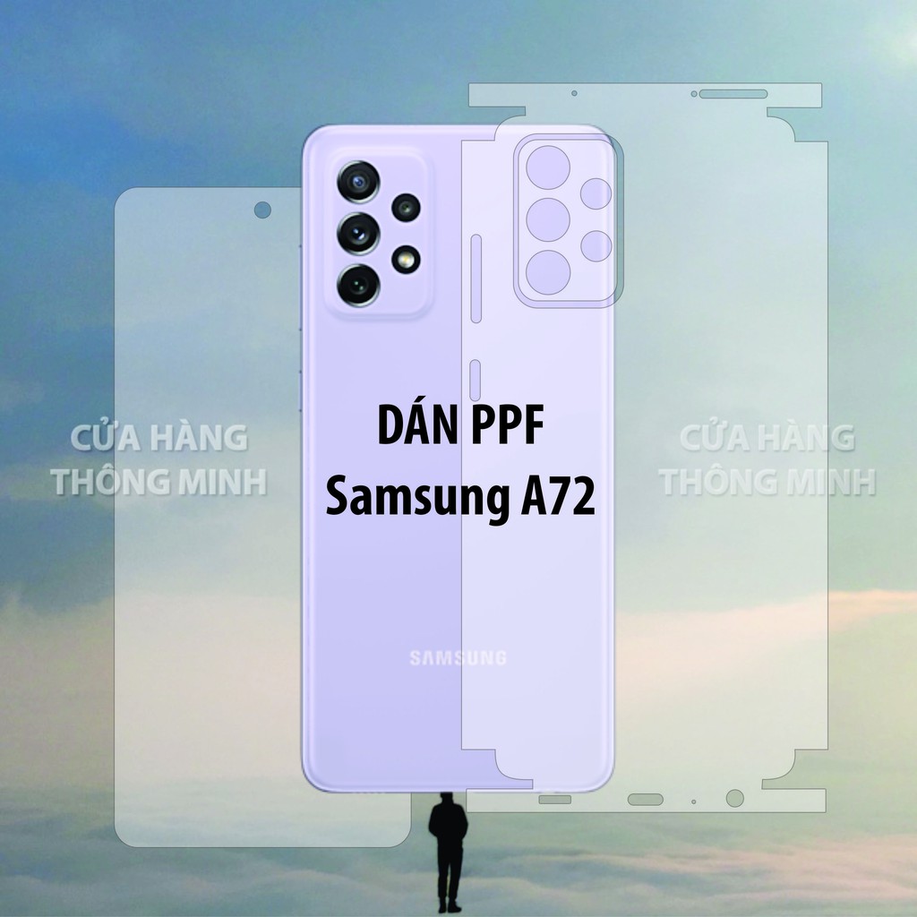 Tấm dán Samsung A72 dán PPF mặt trước, dán mặt sau, dán màn hình, dán mặt lưng Full viền chuẩn