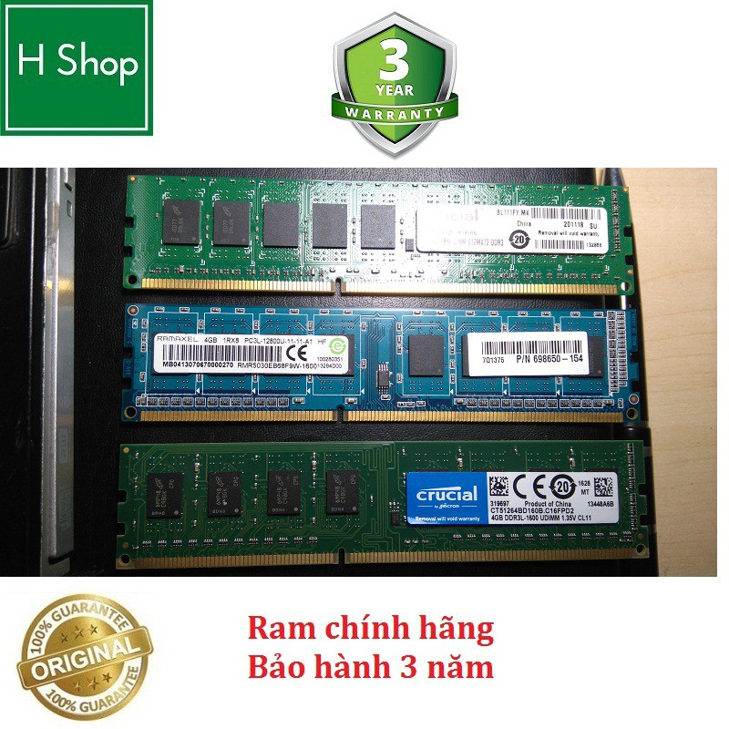 Ram PC 4Gb PC3L bus 1600 - 12800s