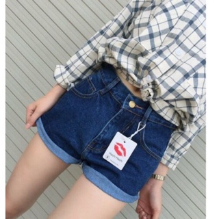 Short jean trơn cao cấp