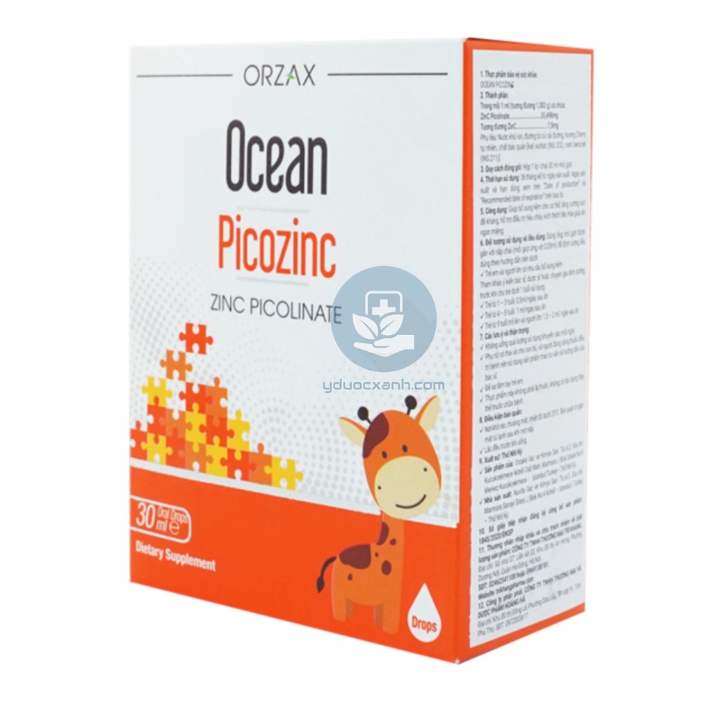 Siro Ăn Ngon Cho Bé OCEAN PICOZINC của Châu Âu - Y Dược Xanh