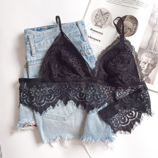 Đồ lót thiết kế - Bralette phối chân ren bản to