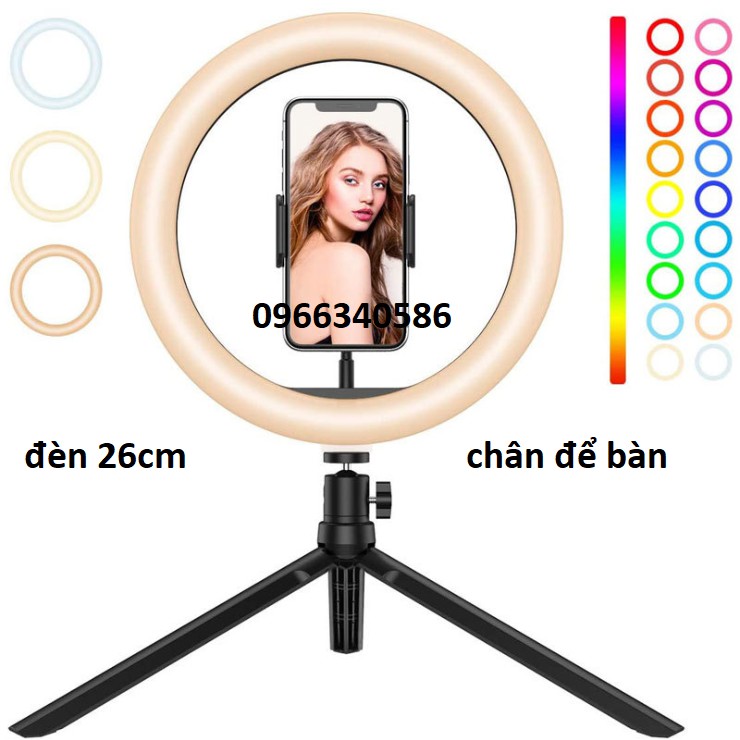 Đèn livestream 26cm 32cm livestream make up trang điểm chân để bàn | BigBuy360 - bigbuy360.vn