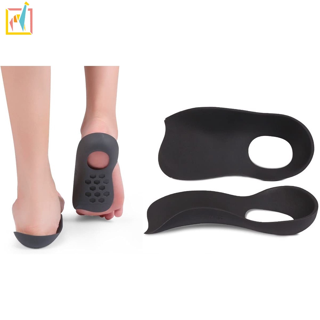Miếng lót đế trong giày nam nữ mặt phẳng dáng cong hỗ trợ điều chỉnh cân gan chân / điều chỉnh ngón chân vẹo kiểu chữ 0