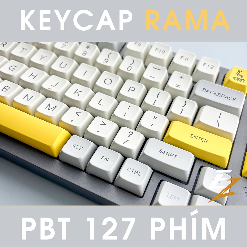 Keycap Cho Bàn Phím Cơ Rama Thick PBT Dyesub 127 Phím MDA Profile Của EZPC