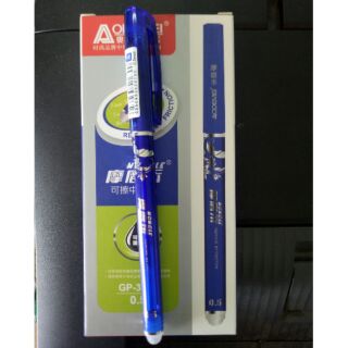 Hộp 12 cây bút mực có đầu gôm loại tốt 2 màu xanh,  đỏ,