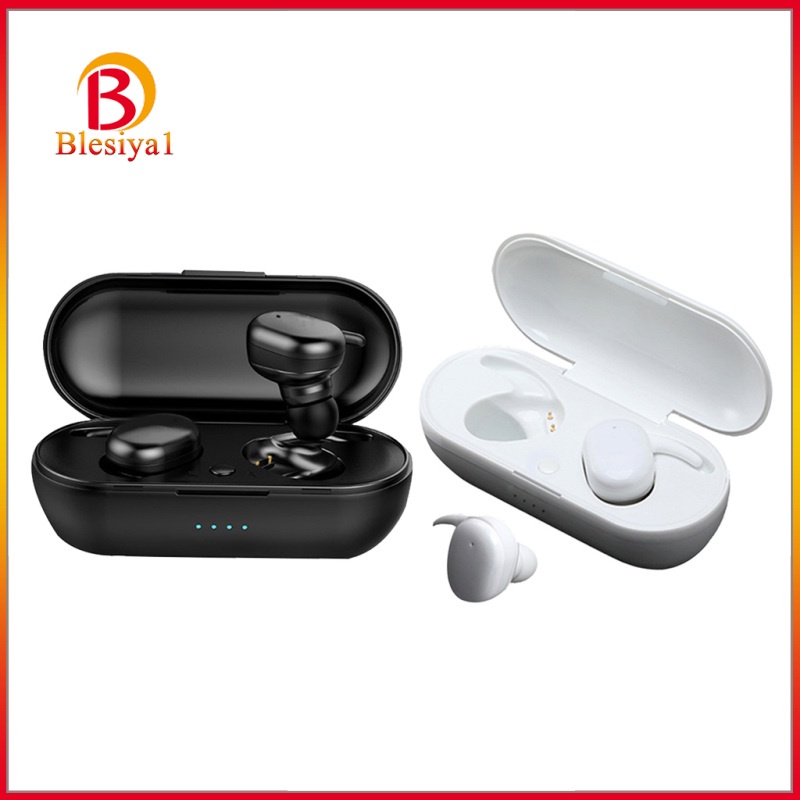 [BLESIYA1] Bluetooth 5.0 Earbuds TWS Earphones with Charging Case Touch Control Black&amp;White