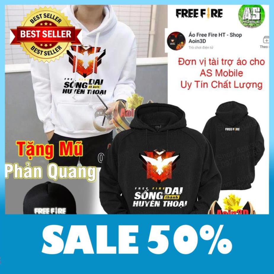 SALE HOT -   Áo Free Fire Rank Huyền Thoại - Áo Hoodie Shop Aoin3D  / sp bán chạy