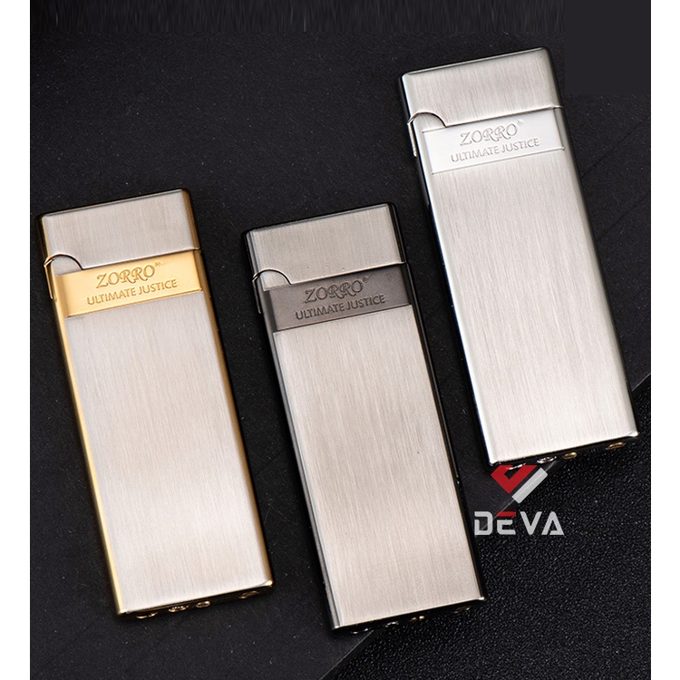 Hộp-Quẹt-Bật-Lửa ga đá Nhỏ Gọn Siêu Mỏng Zorro Z636 Thiết Kế Đẹp Độc Lạ Cao CấpTốt
