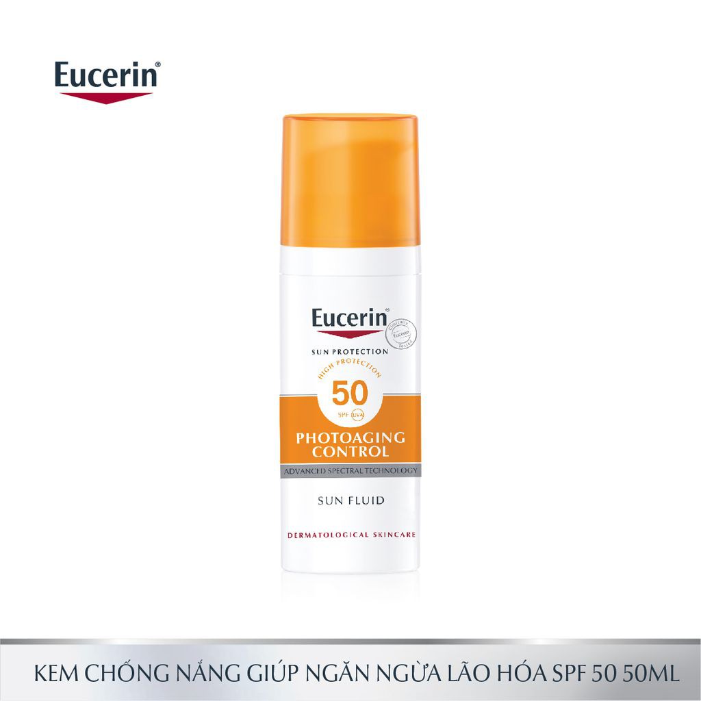Kem chống nắng giúp ngăn ngừa lão hóa da Eucerin Sun Fluid Photoaging Control SPF50 50ml