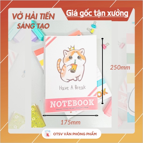 Vở kẻ ngang HẢI TIẾN SÁNG TẠO 72 trang, 120 trang, bìa cứng mịn, giấy không bụi - chính hãng chất lượng cao