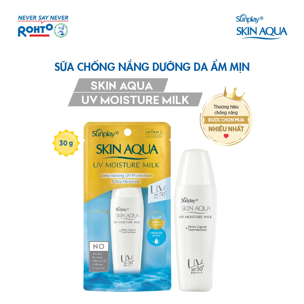 Sữa chống nắng dưỡng da ẩm mịn Sunplay Skin Aqua UV Moisture Milk SPF50+, PA++++ 30g