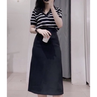 Chân váy midi trơn A11