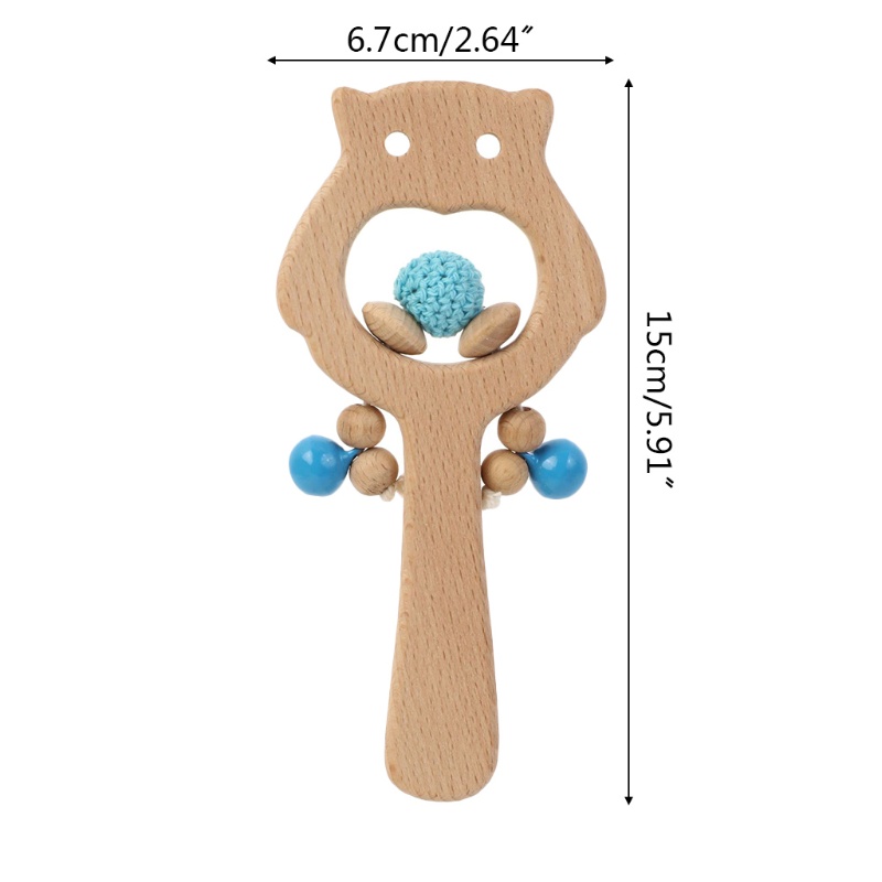 Đồ Chơi Vòng Lục Lạc Hình Chim Cú Cho Bé Sơ Sinh Mọc Răng