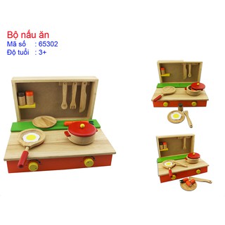 BỘ TẬP NẤU ĂN BẰNG GỖ Winwintoys – 65032