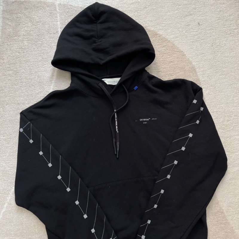 Áo khoác hoodie Off white size S màu đen chính hãng