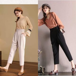 Quần tây kèm đai cạp bèo
