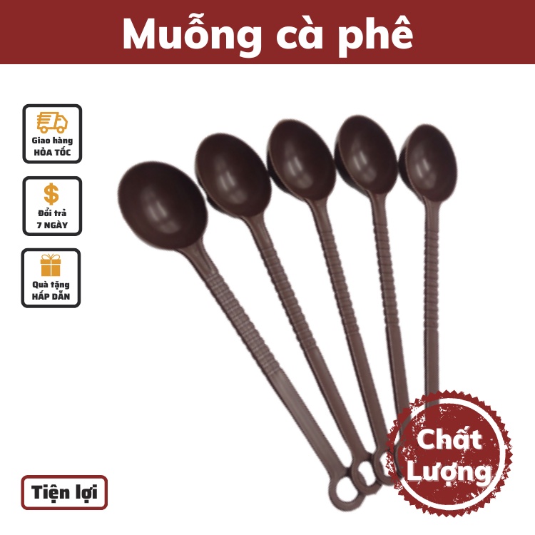Thìa đong định lượng nâu cà phê sữa bột muỗng đong định lượng pha chế múc sốt hoa quả nhựa cao cấp an toàn