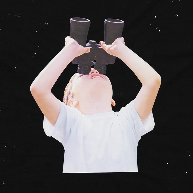 Adlv / Accmedelavie Phi Hành Gia Ngôi Sao Áo Thun cotton Tay Ngắn unisex