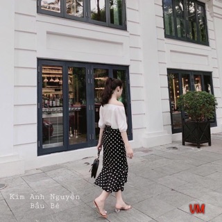 Set váy chấm bi