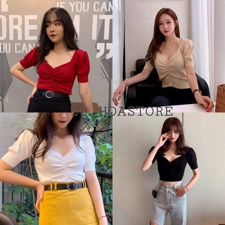 ÁO CROPTOP LEN DÚM EO BODY 4 MÀU MONTOGHI HOT