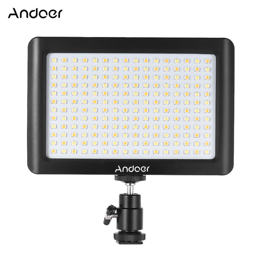 Andoer Mini Portable Dimizable Studio Video Nhiếp ảnh LED Bảng điều khiển ánh sáng 3200