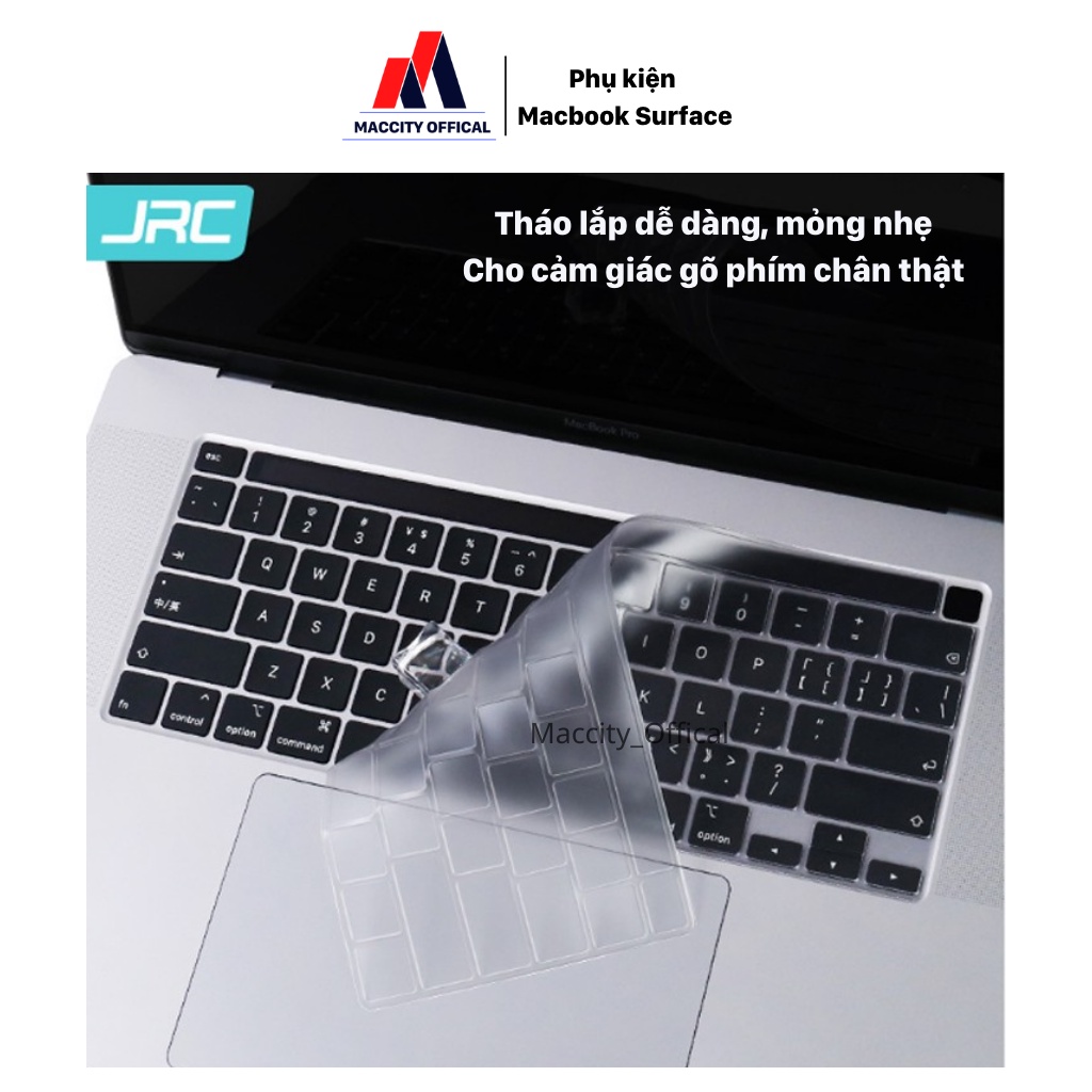 PHỦ BÀN PHÍM TRONG SUỐT CAO CẤP CHÍNH HÃNG JRC CHO MACBOOK-SIÊU MỎNG, CHỐNG NƯỚC, CHỐNG BỤI BẨN