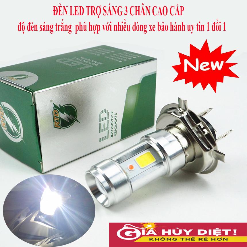 Đèn Pha Xe Máy, Đèn Led Xe Máy, Đèn Pha Moto Rtd 3 Chân,Đa Năng Dễ Lắp Đặt. Bảo Hành Toàn Quốc 1 Đổi 1