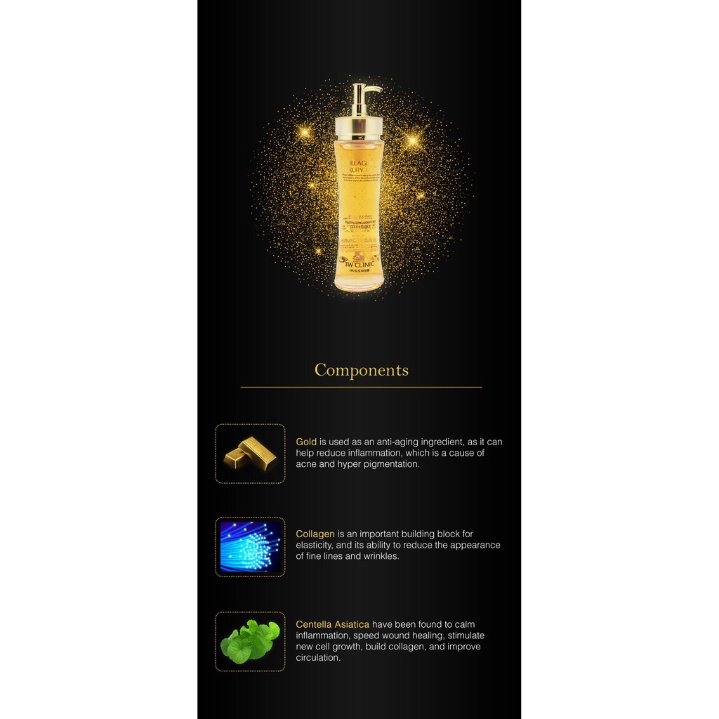Tinh chất trắng da Luxury Gold 3W CLINIC 150ml