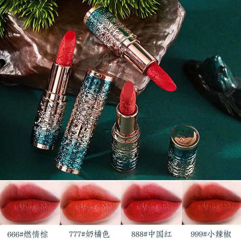 Son Môi Lì Mịn Như Nhung Không Phai Màu Phong Cách Hoàng Cung nội địa Trung Dưỡng Ẩm Không Phai Màu Cho Nữ