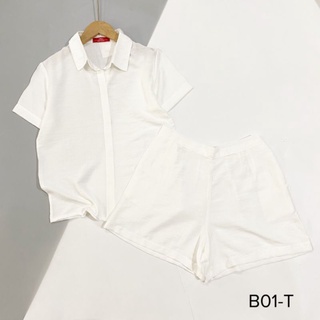 Set đũi tơ xước cổ sơ mi
