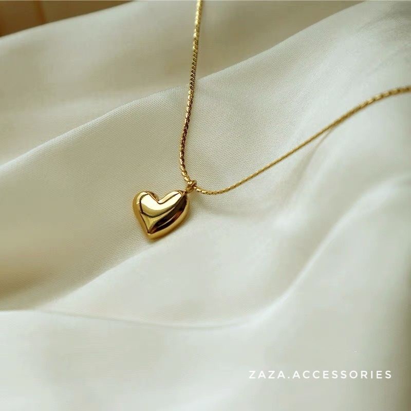 Dây chuyền bạc S925 - Vòng cổ nữ bạc Ý mạ vàng 18k hình trái tim Zaheart dễ thương, thanh lịch ZaZa Accessories ZDC00108