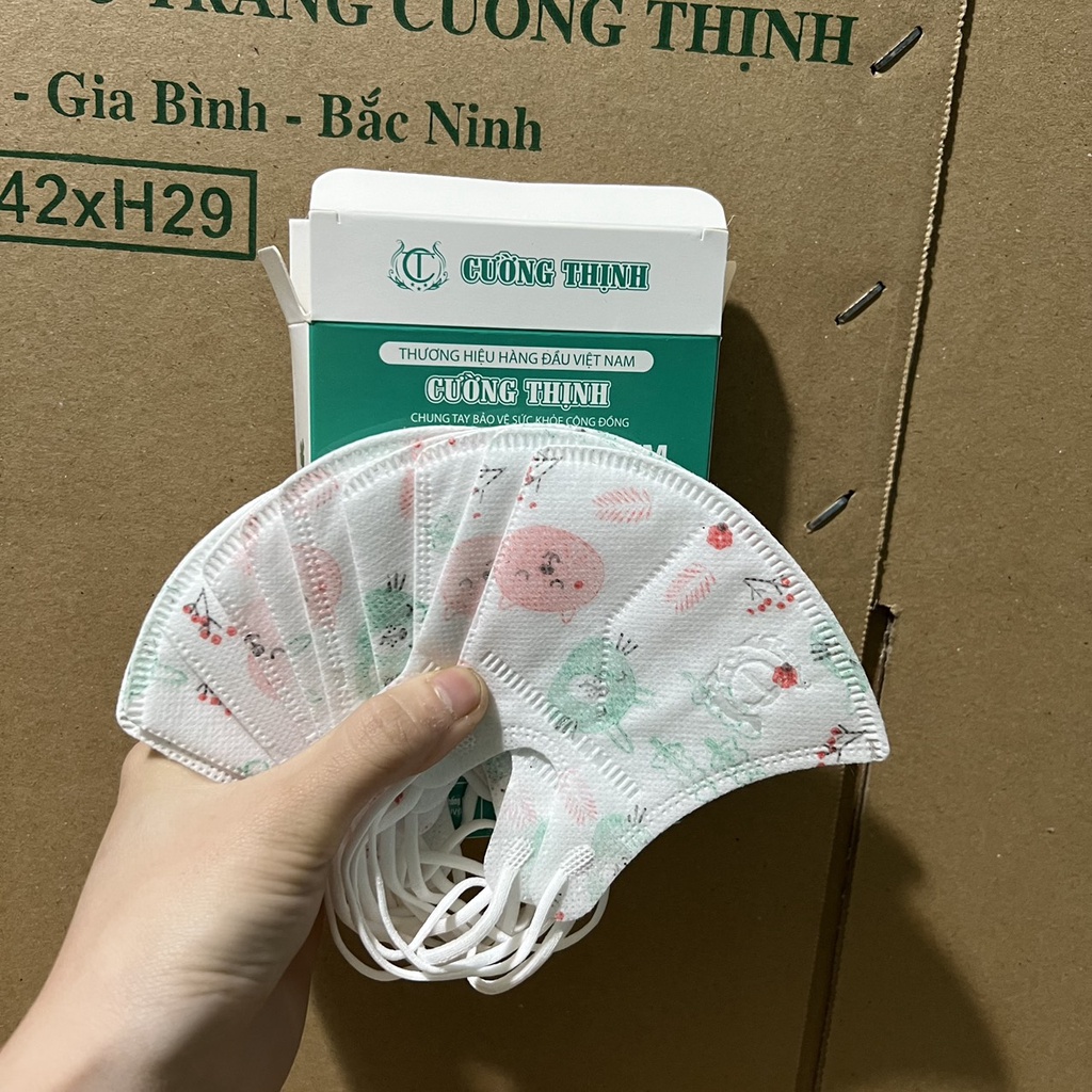 Thùng100 CHIẾC  Khẩu Trang 5D Kids Cho Bé 1-5 Tuổi Cường Thịnh Duy Quân Xuân Lai