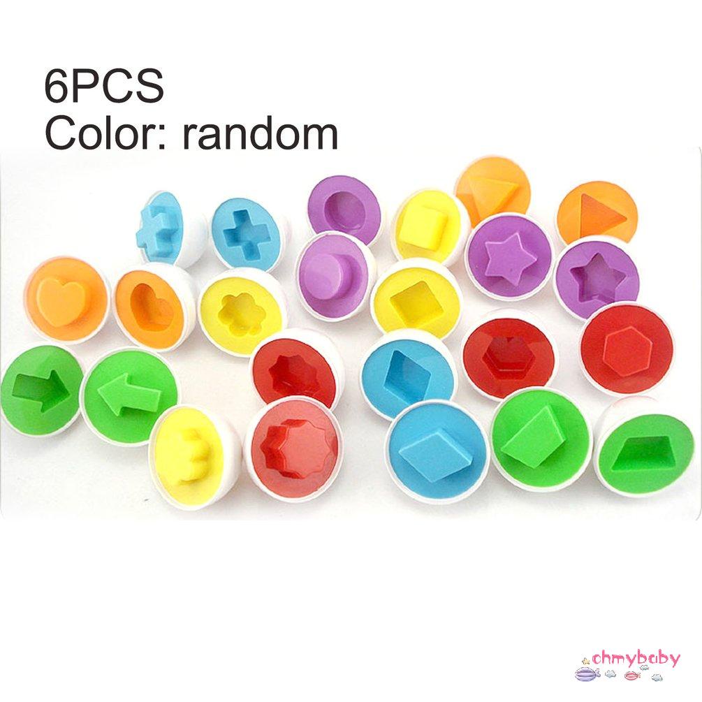 【OMB】 6pcs/set Eggs Toys Wise Pretend Puzzle Eggs Baby Kid Egg Matching Puzzles Toys