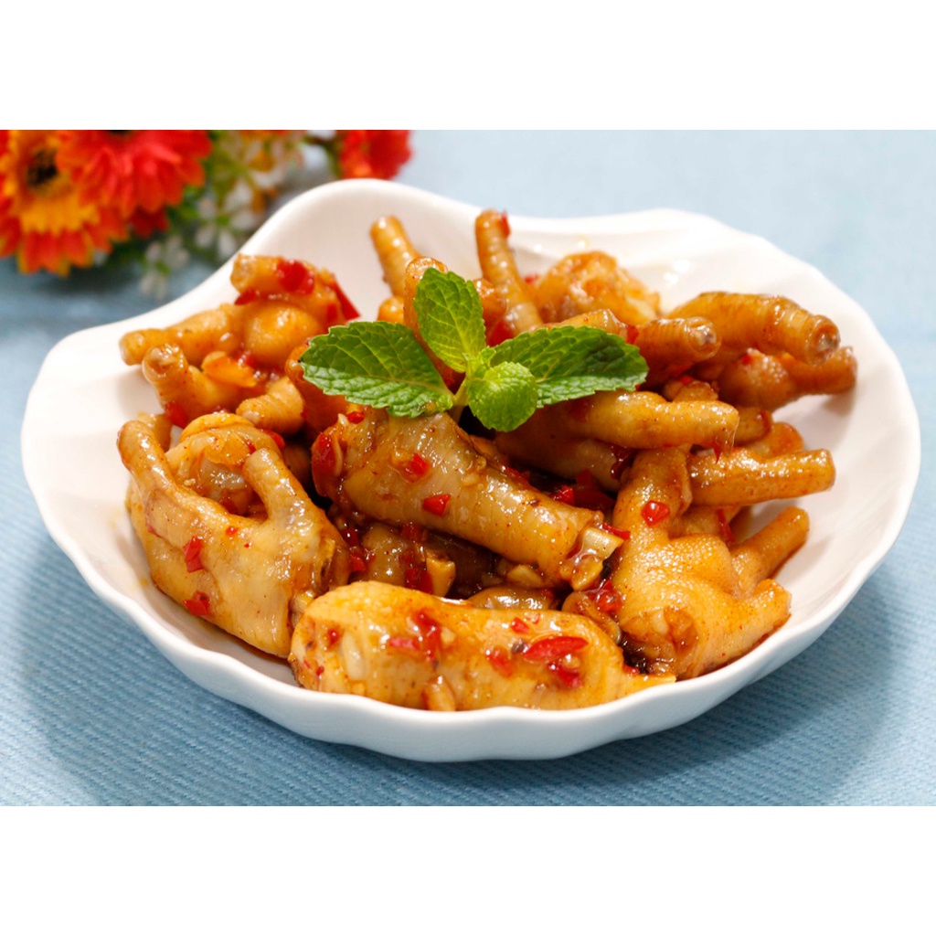 Chân Gà Rút Xương Khay 1kg chân To, Trắng, Giòn Sừn Sựt  - Ship hoả tốc 30p