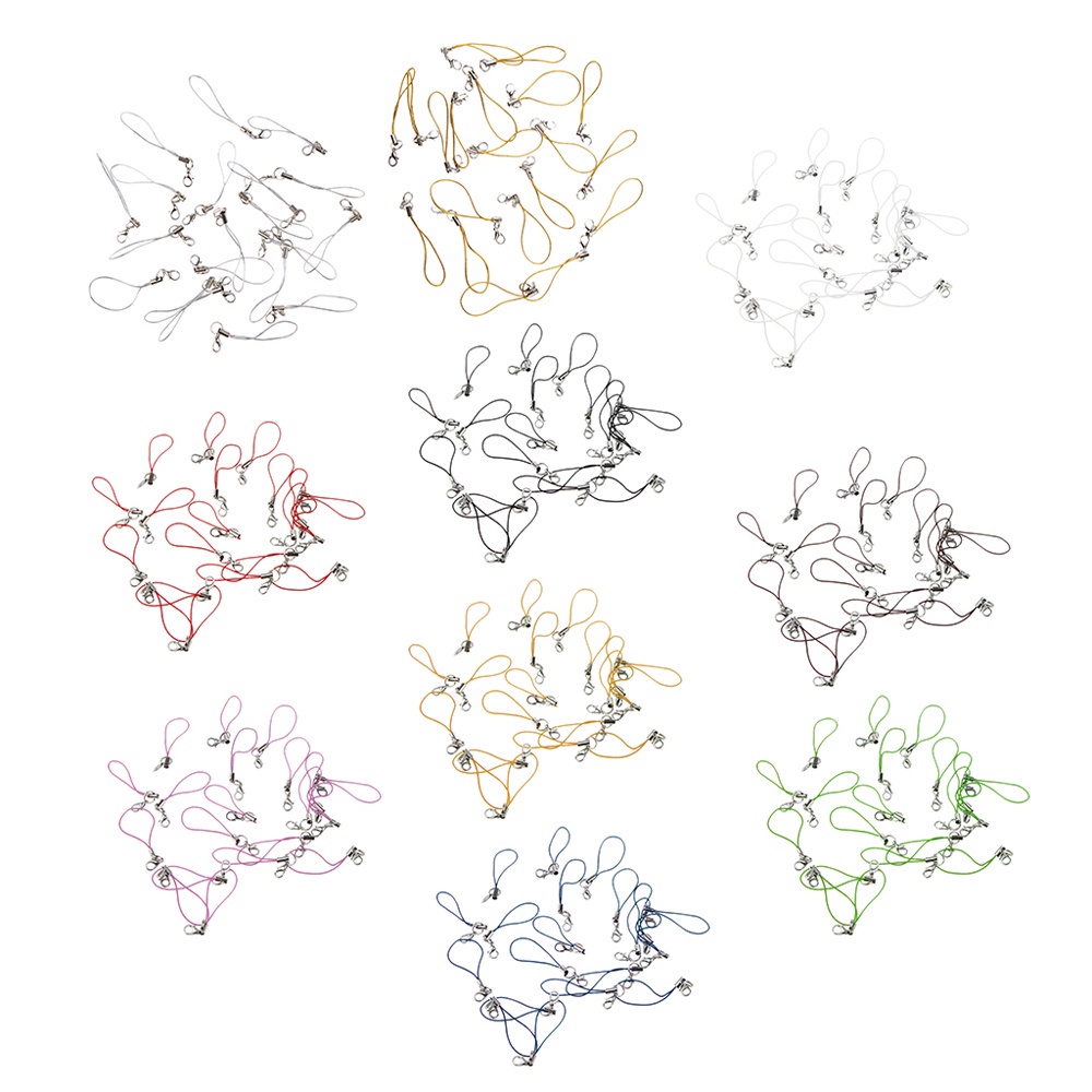 Set 20 Dây Đeo Điện Thoại / Chìa Khóa / Trang Sức Thủ Công Diy Nhiều Màu Sắc