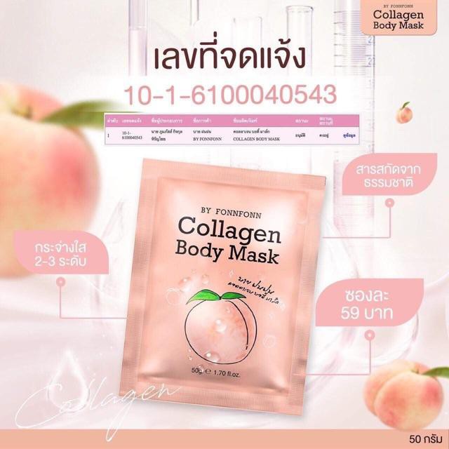 Mặt Nạ Ủ Dưỡng Trắng Da Trái Đào Thái Lan Collagen White Peach Mark By Fonnfonn 50g