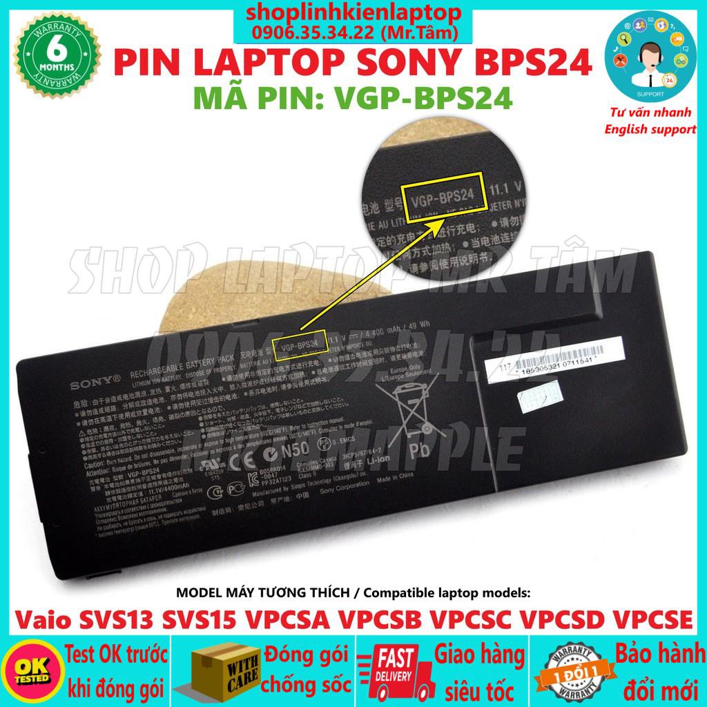 Pin Laptop SONY BPS24 (ZIN) - 49Wh - Vaio SVS13, SVS15, VPC-SA, VPC-SB, VPC-SD, VPC-SE