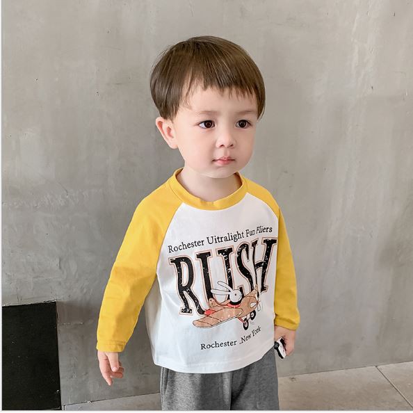 Áo thun dài tay bé trai bé gái 27Kids size 10-22 kg chất cotton co dãn, thấm hút mồ hôi tốt- [hàng Quảng châu loại 1]