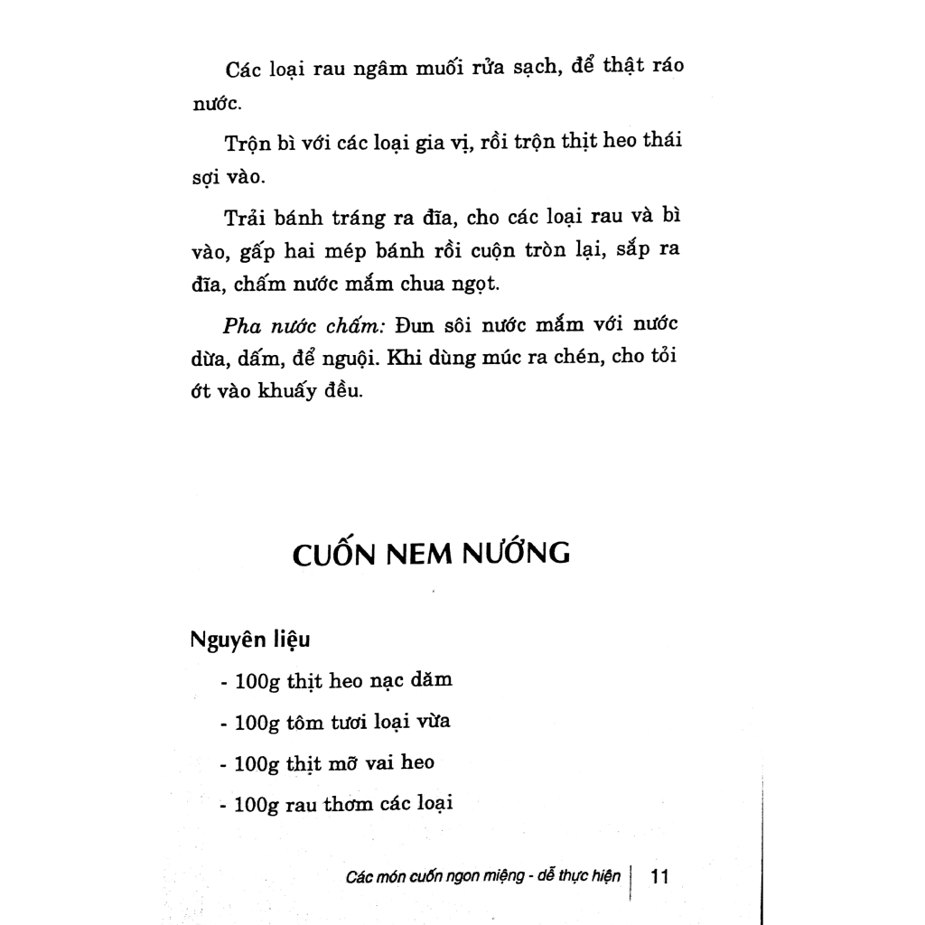 Sách - Các Món Cuốn Ngon Miệng Dễ Thực Hiện