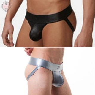 Men's Male Briefs Pouch Solid Triangle Knickers Jockstrap Elastic Waist Open crotch Men's Male Lingerie Thongs