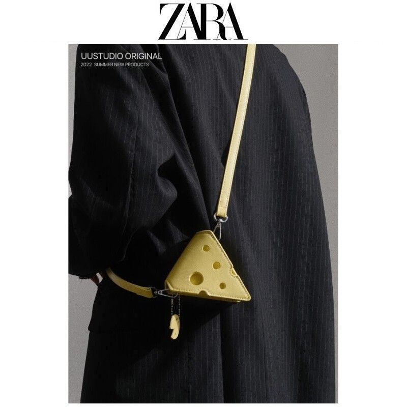 Túi Đeo Chéo Zara Mini Đựng Tai Nghe Son Môi Hình Tam Giác Dễ Thương Cho Nữ