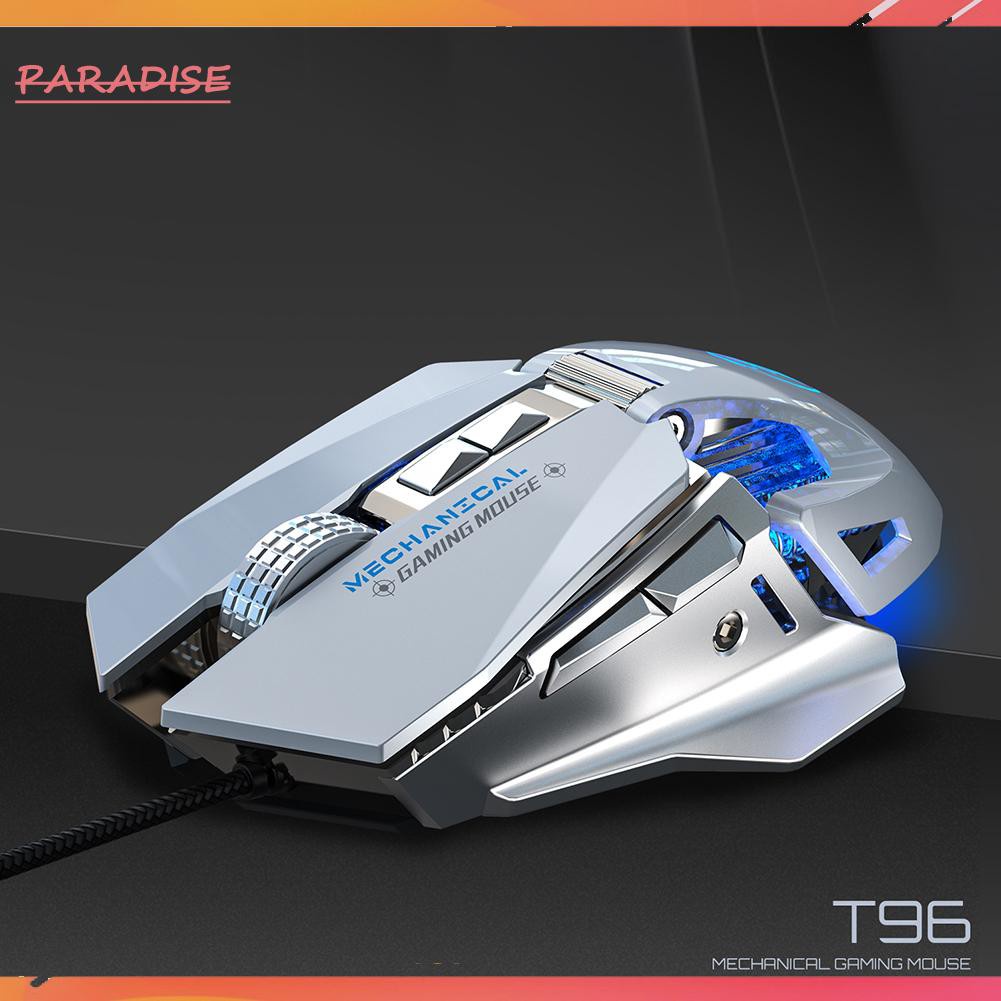 Paradise1 iMICE T96 USB Wired 7200DPI Adjustable Macro Definition RGB Gaming Mouse 