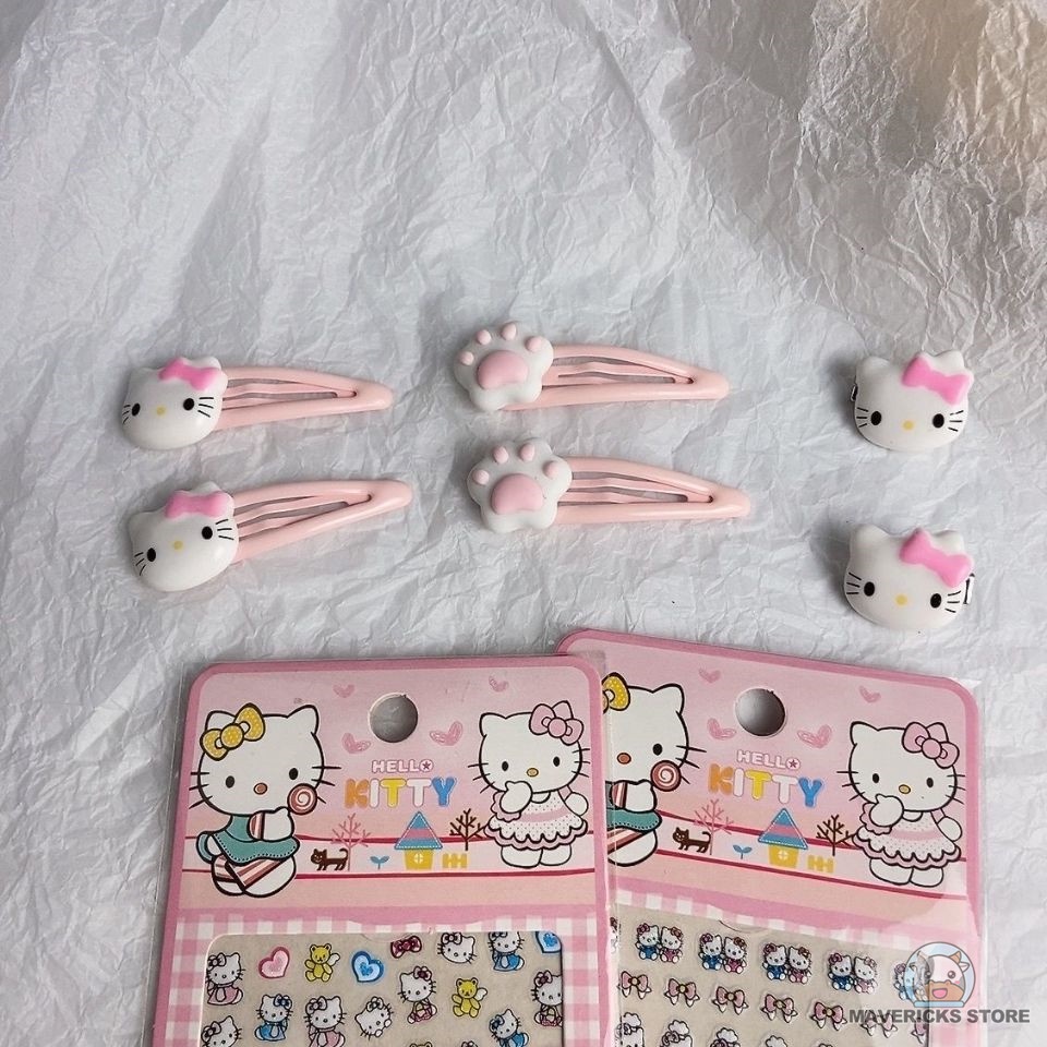 Kẹp tóc hình Hello Kitty dễ thương phong cách Hàn Quốc