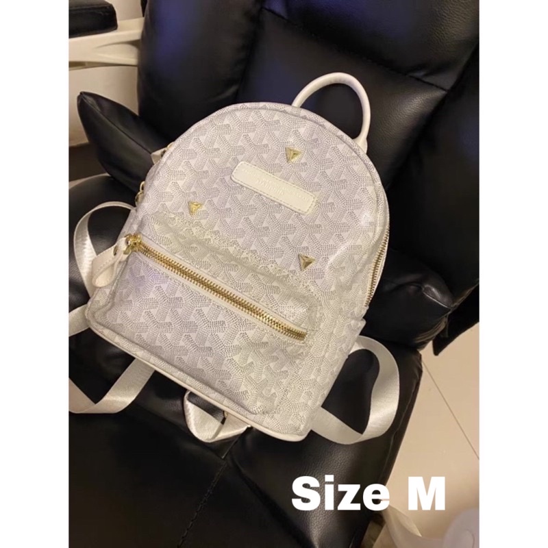 Balo Edmond Maison Trắng - Size M L - Card ví đầy đủ- Hàng auth