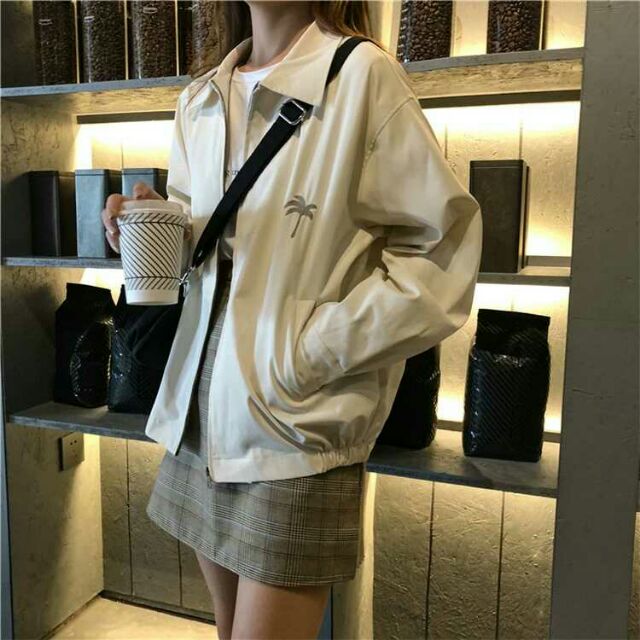[ oder ] áo khoác kaki ulzzang thêu cây dừa ❤ kèm 3 ảnh thật | BigBuy360 - bigbuy360.vn