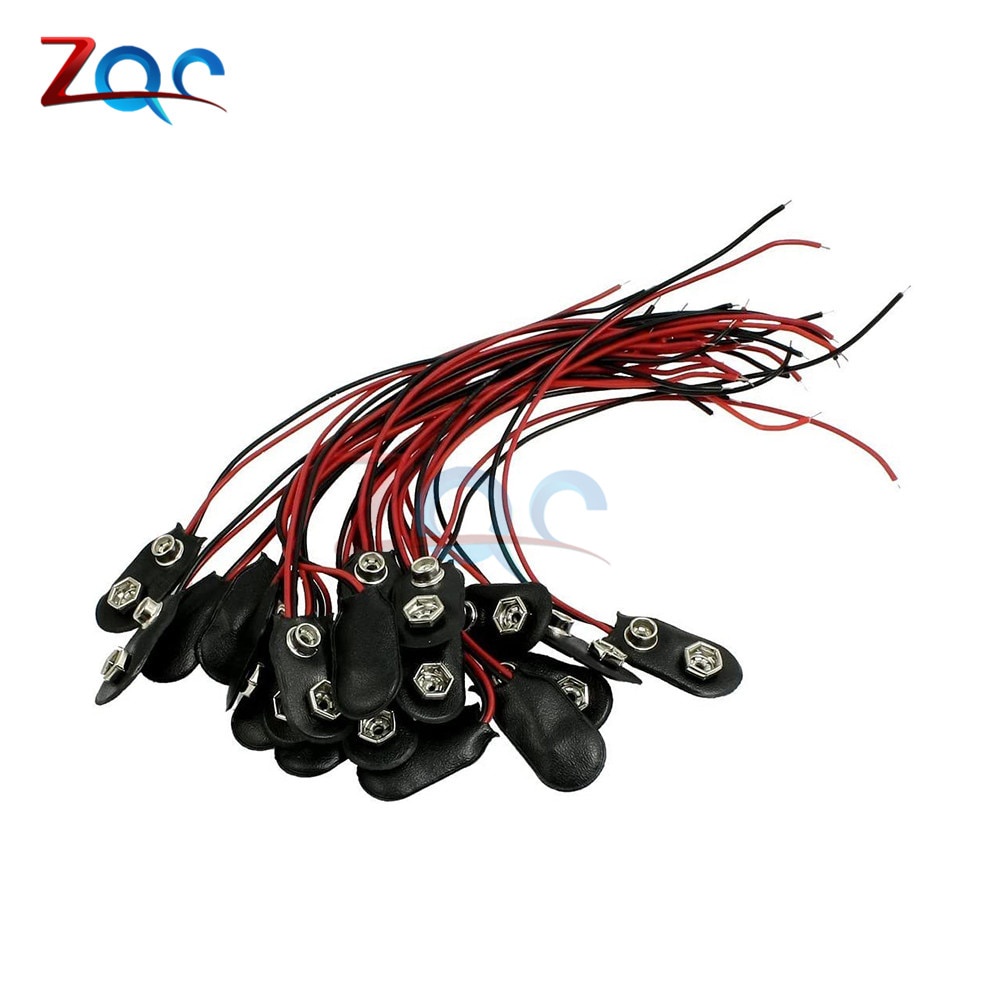 Bộ 10 đầu nối pin 9v 100mm chất lượng