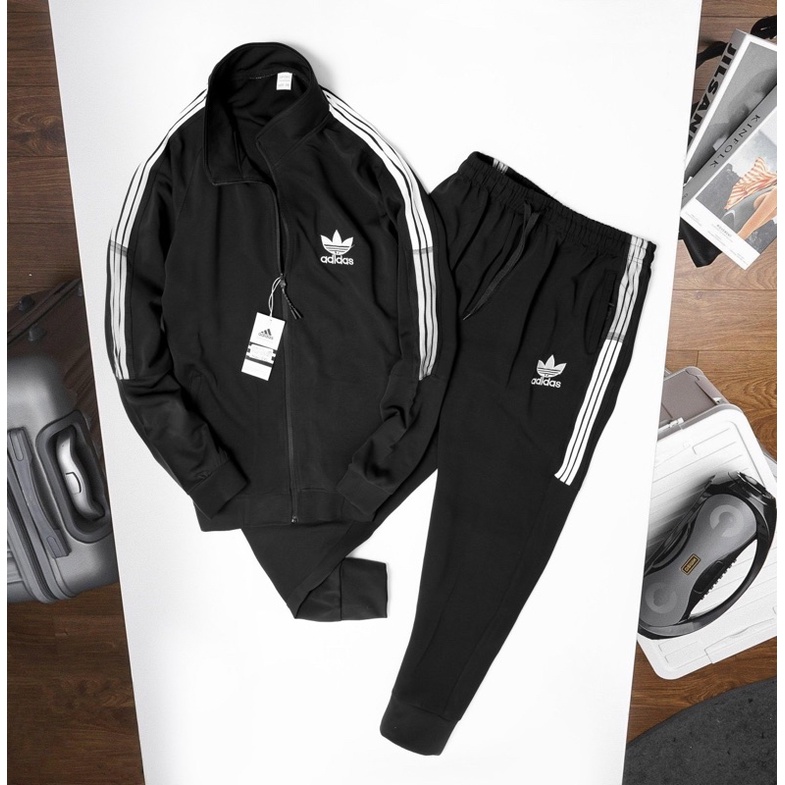 Bộ thể thao thu đông 🚚FREESHIP🚚 Bộ quần áo thể thao dài tay Adidas 3 sọc, chất vải Poly co giãn 4 chiều - HOTTREND 2022