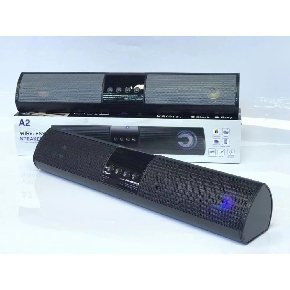 Loa bluetooth speaker A2 dáng dài 2 loa cực đỉnh, kiểu dáng sang trọng hỗ trợ thẻ nhớ, đài FM